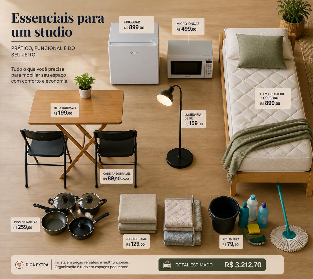 Quanto custa montar uma kitnet do zero?